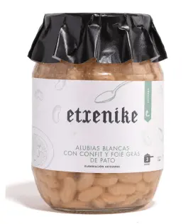 Alubia Blanca con Confit y Foie Etxenike